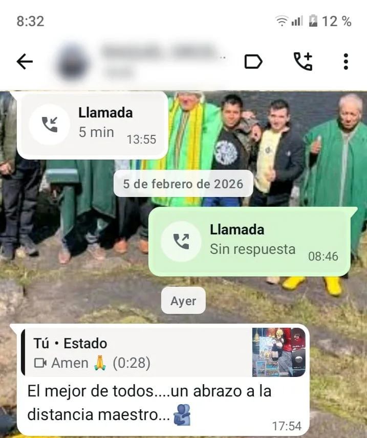 Testimonio WhatsApp — trabajo cumplido